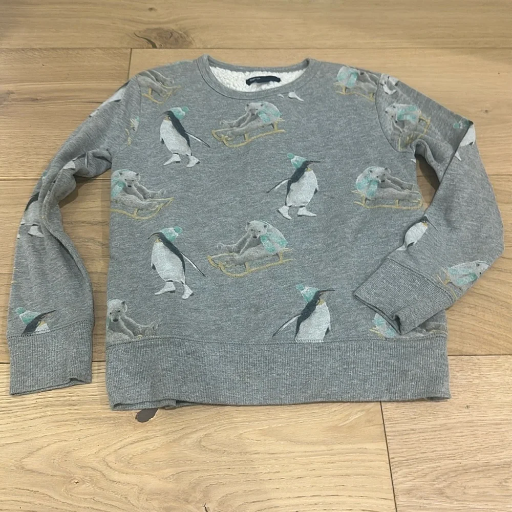 Gap penguin fleece insulated sweater girls 8